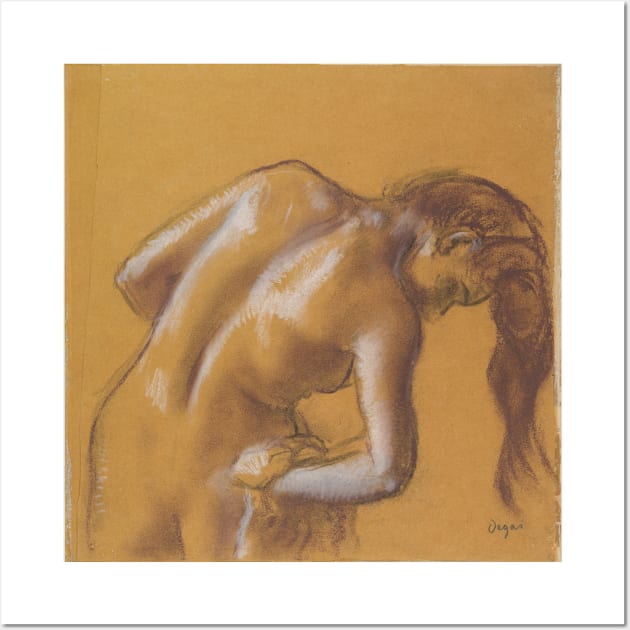 Bather Drying Herself Wall Art by EdgarDegas